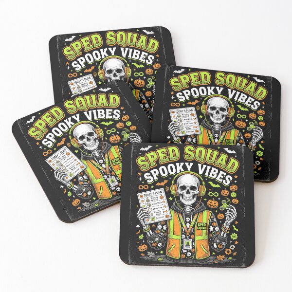 Item preview, SPED Squad Spooky Vibes Skeleton Special Education Teacher Halloween designed and sold by TeNovaStudio ⭐⭐⭐⭐⭐.