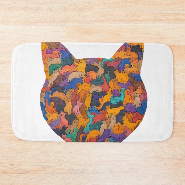 Item preview, Interlocking Wooden Cat Jigsaw Puzzle Art designed and sold by VisualVerseLab.