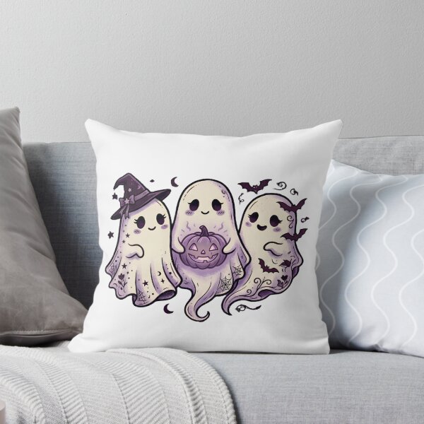 Item preview, Cute Floral Halloween Ghost Trio - Spooky Witchy Squad designed and sold by abdelski.