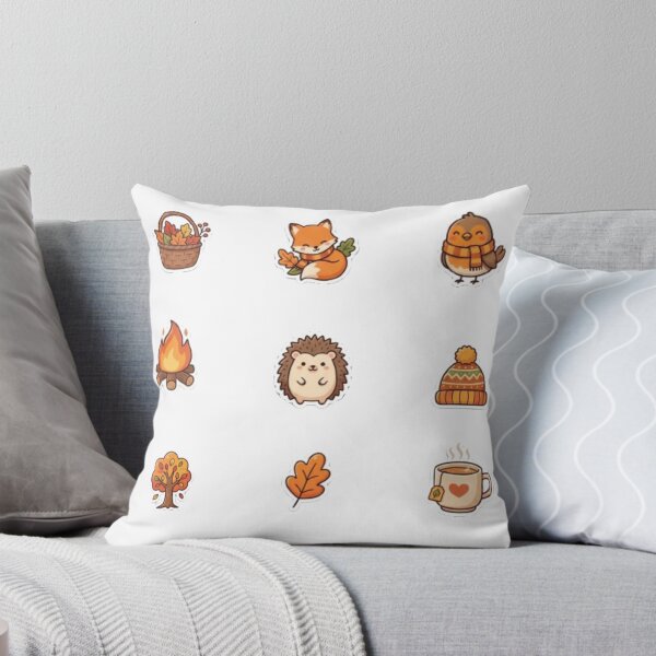 Item preview, Autumn days set of 9 woodland stickers hedgehog, robin, leaf, tea and more designed and sold by HOODYBUDSTYLES.