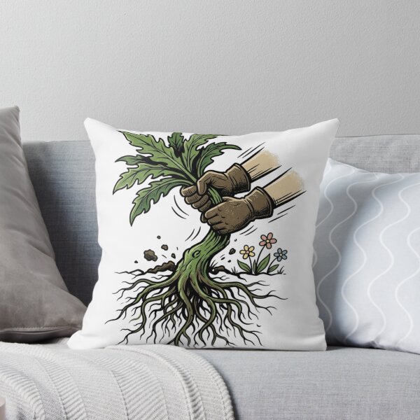 Item preview, Weed Pulling Dandelion Root Vintage Woodcut Gardener Art designed and sold by mood-draftsman.