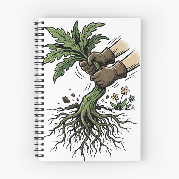 Item preview, Weed Pulling Dandelion Root Vintage Woodcut Gardener Art designed and sold by mood-draftsman.