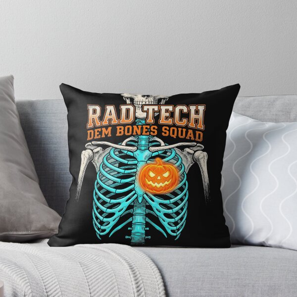 Item preview, Rad Tech Dem Bones Squad Skeleton Ribcage Pumpkin Halloween Healthcare designed and sold by TeNovaStudio ⭐⭐⭐⭐⭐.