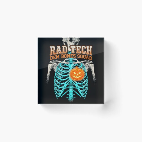 Item preview, Rad Tech Dem Bones Squad Skeleton Ribcage Pumpkin Halloween Healthcare designed and sold by TeNovaStudio ⭐⭐⭐⭐⭐.
