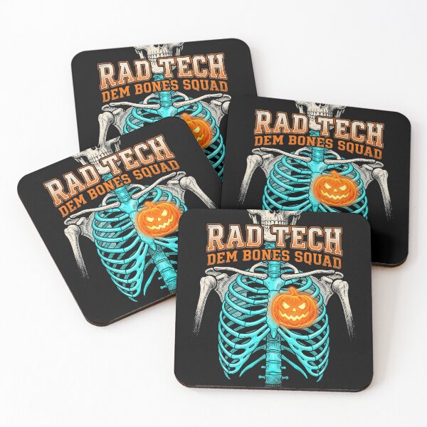 Item preview, Rad Tech Dem Bones Squad Skeleton Ribcage Pumpkin Halloween Healthcare designed and sold by TeNovaStudio ⭐⭐⭐⭐⭐.