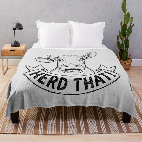 Item preview, Surprised Cow With Phrase - Herd That designed and sold by ThreadRiotTees.