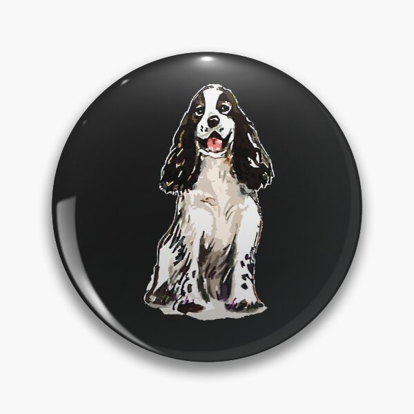 Item preview, Cocker spaniel black and white designed and sold by Lemontreeart63.