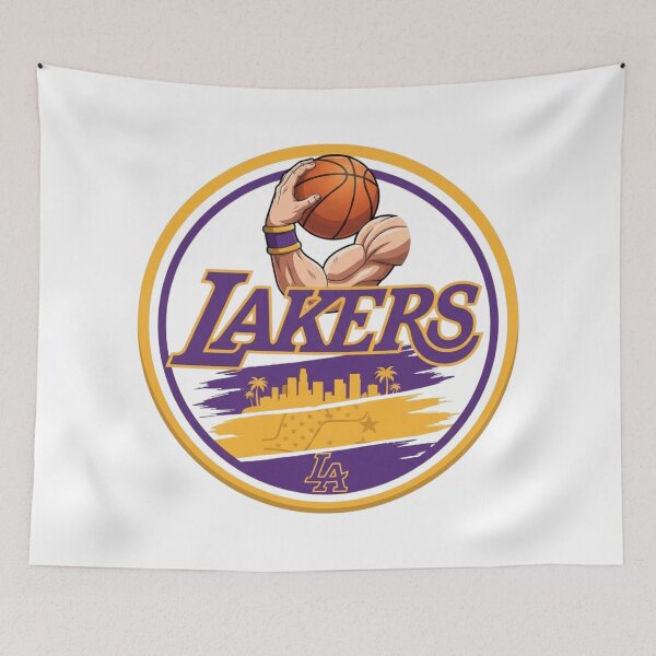 Item preview, Los Angeles Lakers Basketball Muscle Crest Art designed and sold by BlasiseDS.
