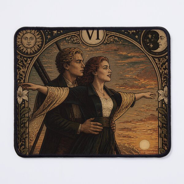 Item preview, Cinema Tarot: The Lovers (Titanic) designed and sold by Tarot-Tees and Magical Merch.