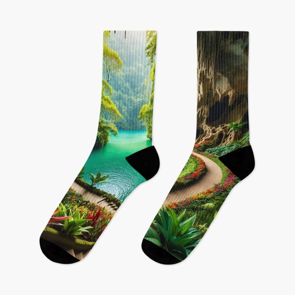 Item preview, Enchanted Tropical Lagoon Cave Fantasy Jungle Landscape designed and sold by IRON SIREN.