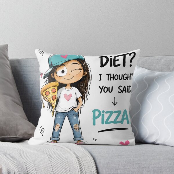 Item preview, Diet? I Thought You Said Pizza! – Funny Pizza Girl designed and sold by kitastylish.