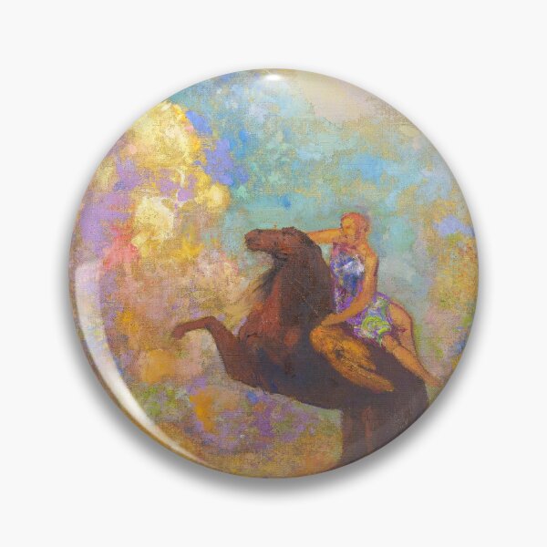 Item preview, Odilon Redon - Muse on Pegasus symbolist oil painting on canvas print designed and sold by Jéanpaul  Ferro.