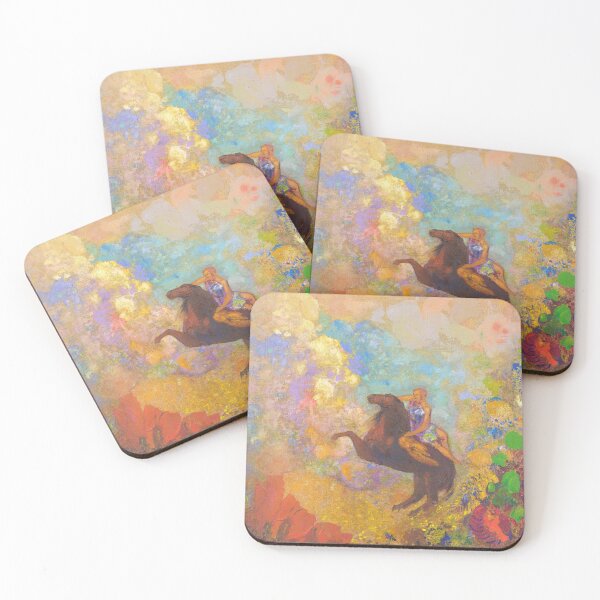Item preview, Odilon Redon - Muse on Pegasus symbolist oil painting on canvas print designed and sold by Jéanpaul  Ferro.