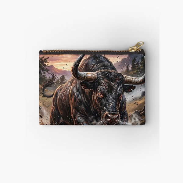 Item preview, Charging Bull - Epic Wildlife Art designed and sold by Lucid Dream Pixel.