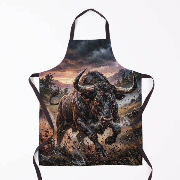 Item preview, Charging Bull - Epic Wildlife Art designed and sold by Lucid Dream Pixel.