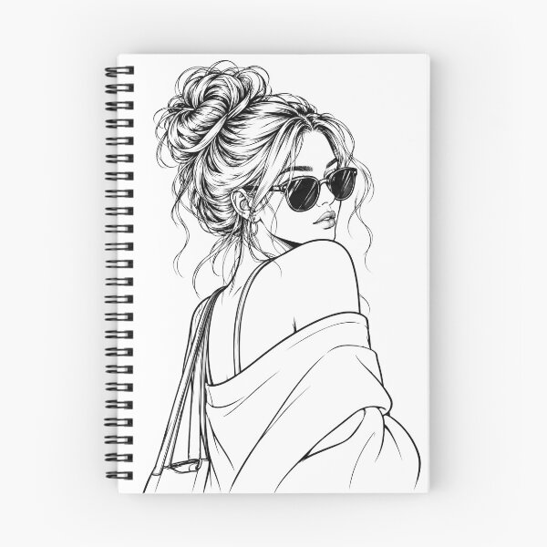 Item preview, Woman with sunglasses – Fashion Line Art designed and sold by KALIMOOO.