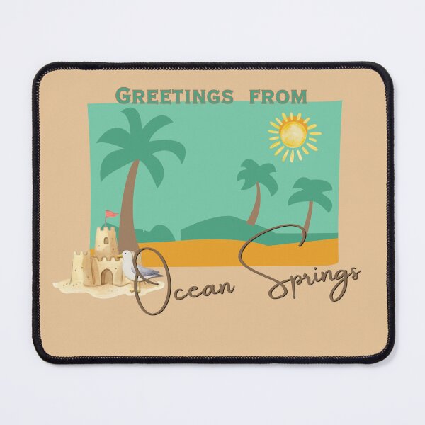 Item preview, Greetings From Ocean Springs Mississippi Retro Postcard Beach Art designed and sold by DonnaRaine.