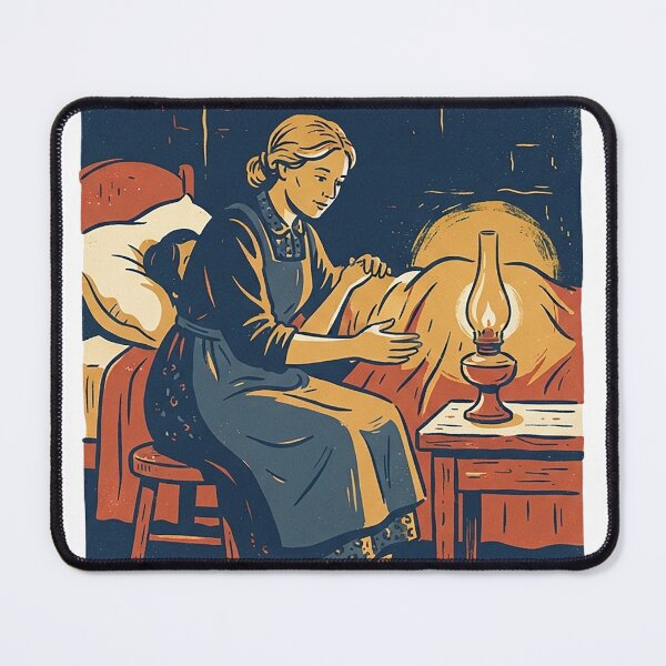 Item preview, Midwife Oil Lamp Screenprint designed and sold by eduardoroa22.