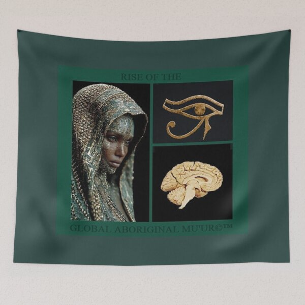 Item preview, Mu’ur (UM) Empire™ al-Benhadiel©™ design, Eye of the Limbic, green background designed and sold by HardyKnitDesign.