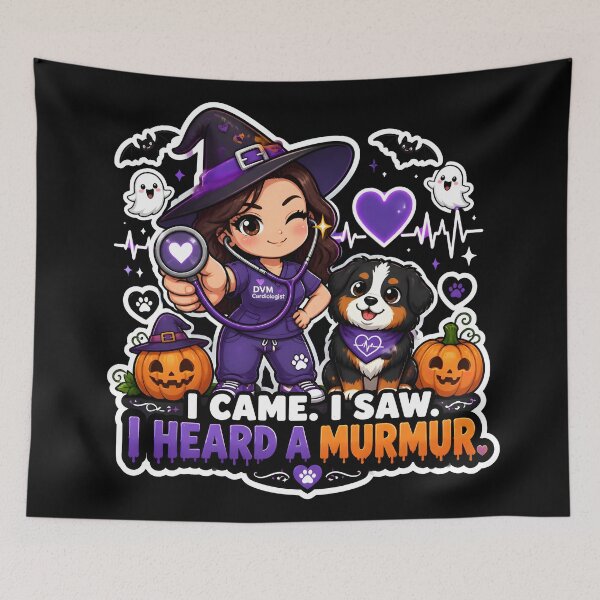 Item preview, I Came. I Saw. I Heard a Murmur — Veterinary Cardiology Halloween designed and sold by Bettybee00.