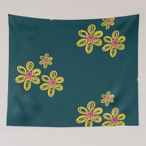 Item preview,  Kindergarten Cute Art | Colorful Pink And Yellow Flowers designed and sold by LightPrints.