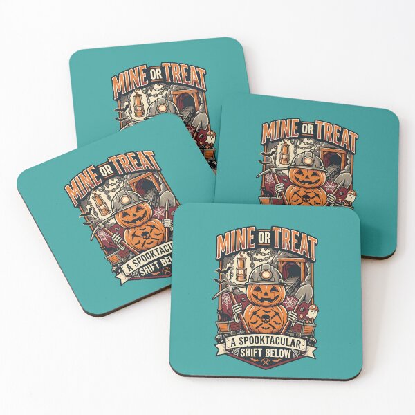 Item preview, Mine or treat - A spooktacular shift below - Halloween for miners designed and sold by ParadoxParadox.