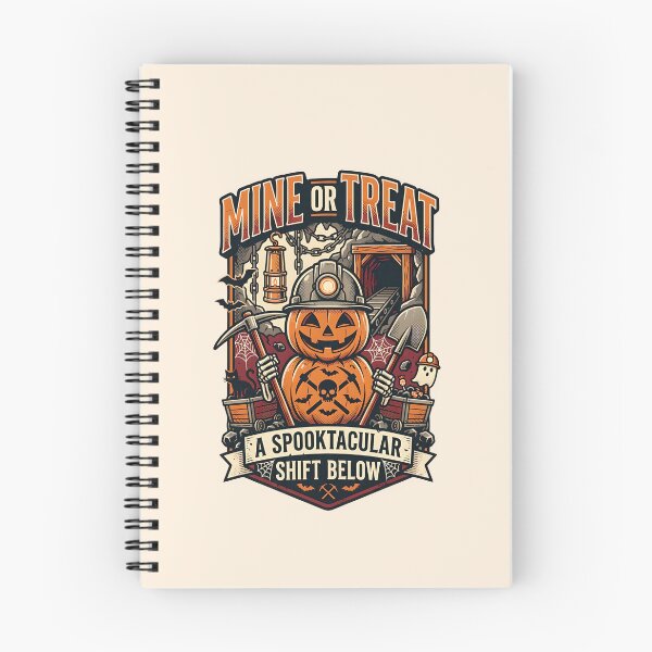Item preview, Mine or treat - A spooktacular shift below - Halloween for miners designed and sold by ParadoxParadox.