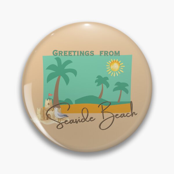Item preview, Greetings From Seaside Beach Oregon Retro Postcard Beach Art designed and sold by DonnaRaine.