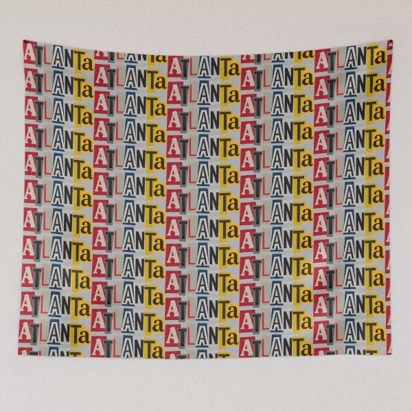 Item preview, Atlanta Cutout Ransom Typography designed and sold by ThreadRiotTees.