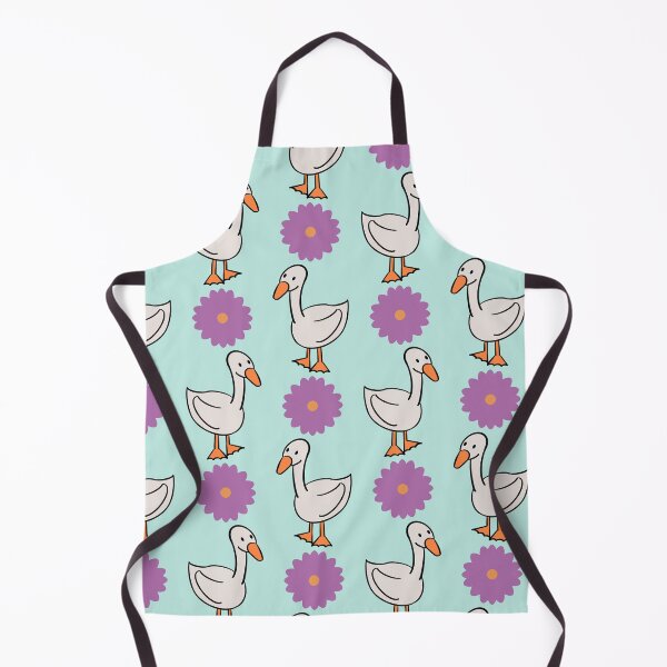 Item preview, Silly Goose and Flower Repeat Print designed and sold by ClarissaDoodles.