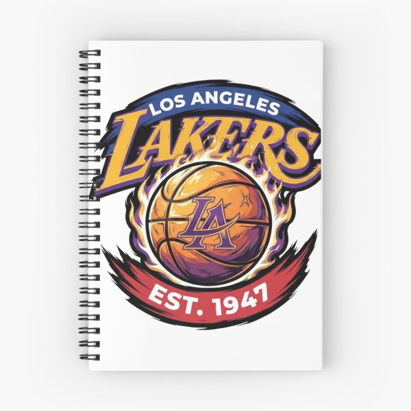 Item preview, Los Angeles Lakers Flaming Basketball Heritage Art designed and sold by BlasiseDS.