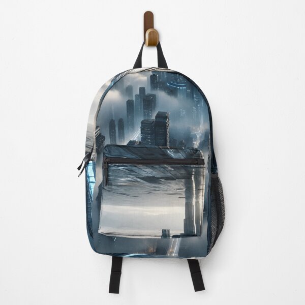 Item preview, Futuristic City Maglev Train Sci Fi Skyline Above the Clouds designed and sold by IRON SIREN.