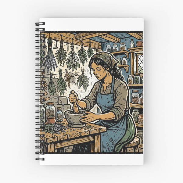 Item preview, Herbalist Mortar Woodcut designed and sold by eduardoroa22.