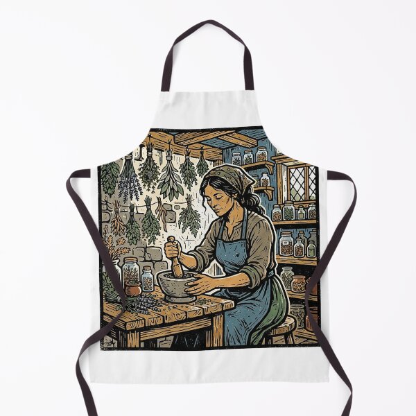 Item preview, Herbalist Mortar Woodcut designed and sold by eduardoroa22.