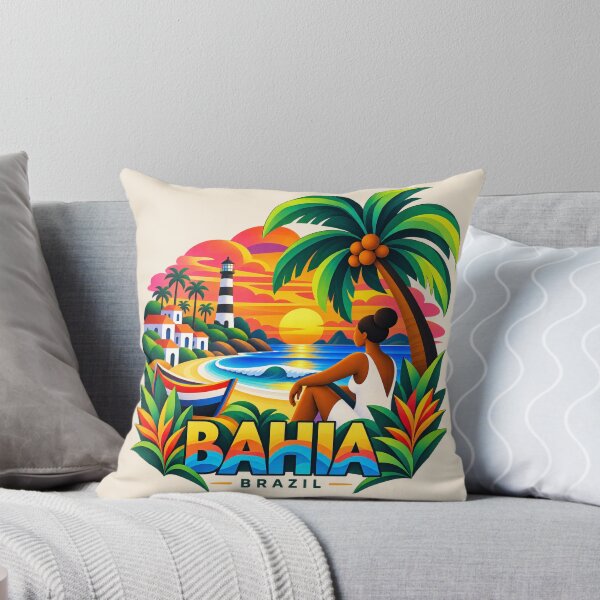 Item preview, Sunset at Itapuã Beach — Brazilian Modernist Art designed and sold by BrazilArtShop.