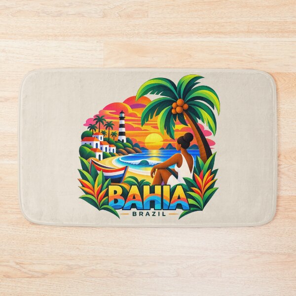 Item preview, Sunset at Itapuã Beach — Brazilian Modernist Art designed and sold by BrazilArtShop.