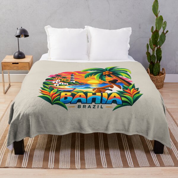 Item preview, Sunset at Itapuã Beach — Brazilian Modernist Art designed and sold by BrazilArtShop.