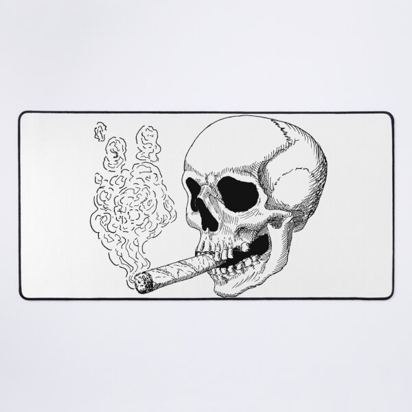 Item preview, Vintage Smoking Skull – Old School Tattoo Ink designed and sold by MrProtogonist.