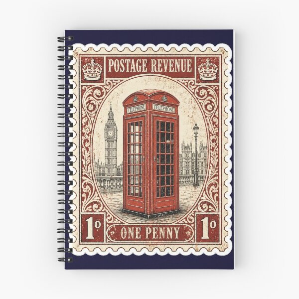 Item preview, Vintage London Telephone Booth Postage Stamp designed and sold by MargaretPolanco.