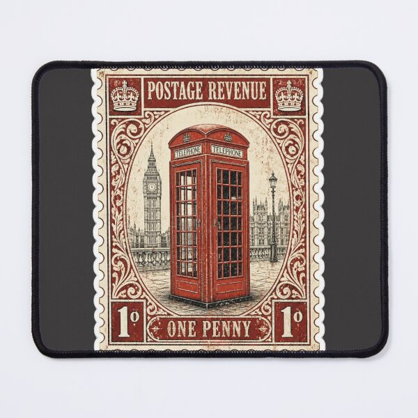 Item preview, Vintage London Telephone Booth Postage Stamp designed and sold by MargaretPolanco.