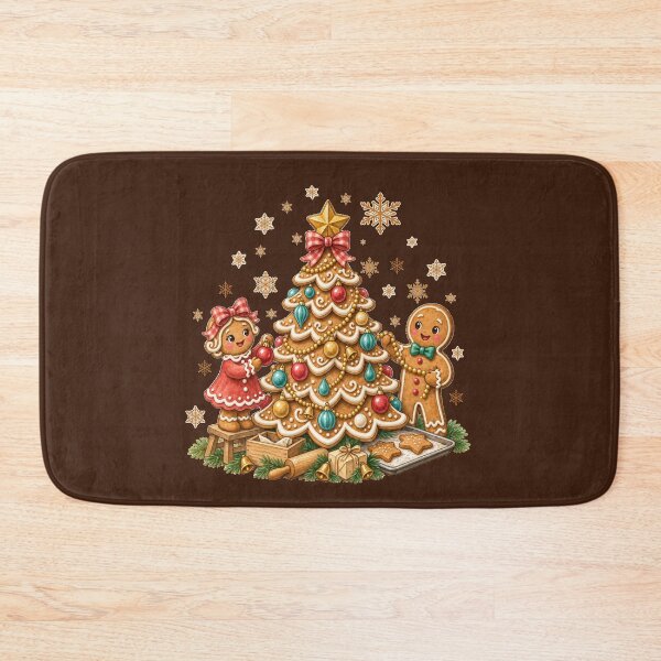 Item preview, Christmas Gingerbread Couple Xmas Tree Decorating designed and sold by Cute & Sassy Custom Gifting Boutiques.