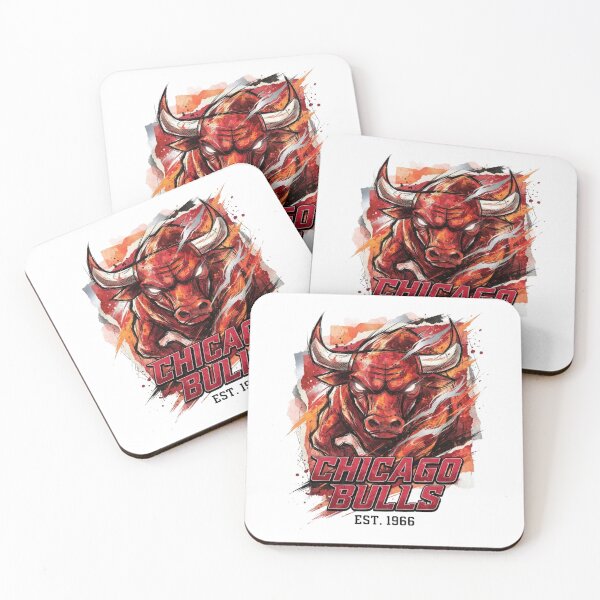 Item preview, Chicago Bulls Fierce Red Bull Basketball Art designed and sold by BlasiseDS.