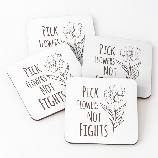 Item preview, Pick Flowers Not Fights designed and sold by SimonFernando.