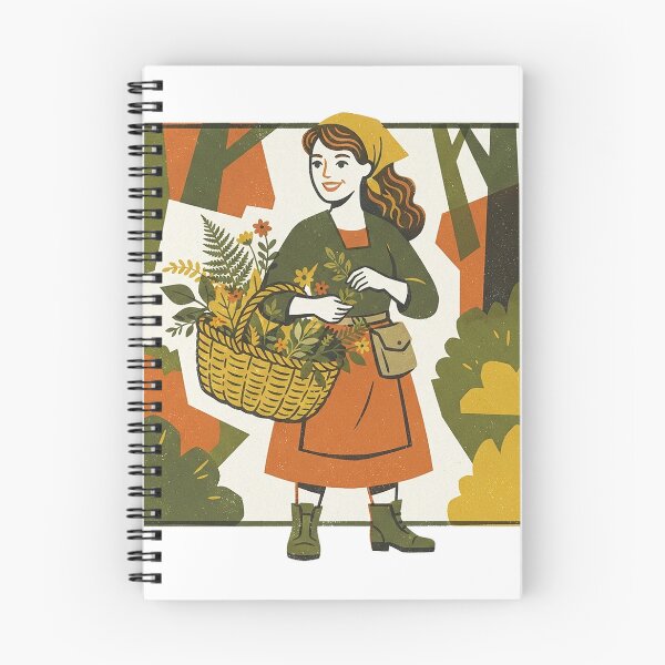 Item preview, Herbalist Forage Basket Print designed and sold by eduardoroa22.