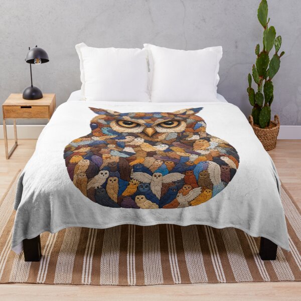 Item preview, Interlocking Wooden Owl Jigsaw Puzzle Art designed and sold by VisualVerseLab.