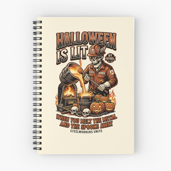 Item preview, Halloween is lit when you melt the metal and the spooks away - Halloween for steelworkers designed and sold by ParadoxParadox.