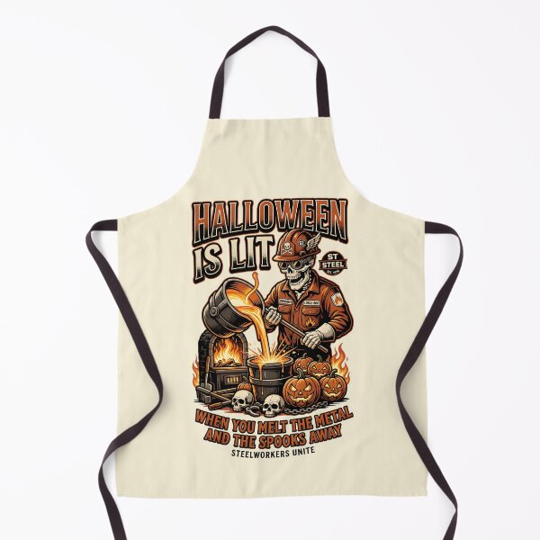 Item preview, Halloween is lit when you melt the metal and the spooks away - Halloween for steelworkers designed and sold by ParadoxParadox.