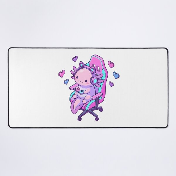 Item preview,  Isometric Gamer Axolotl Cat Headphones Cozy Gaming Neon Synthwave designed and sold by WorldShop17.