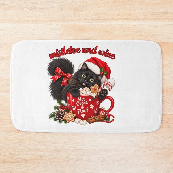 Item preview, Christmas Floof Hot Cocoa Cat designed and sold by lumar23.