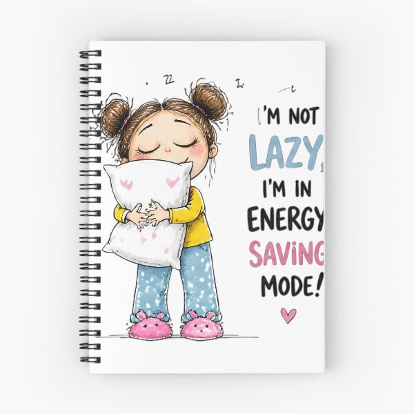 Item preview, I'm Not Lazy, I'm in Energy Saving Mode! – Cozy Pillow Girl designed and sold by kitastylish.